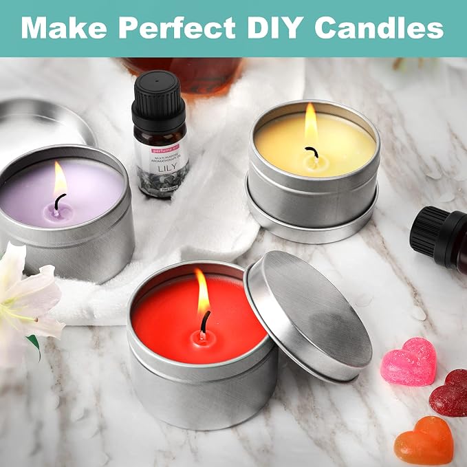 Haccah Complete Candle Making Kit,Candle Making Supplies,DIY Arts and Crafts Kits for Adults,Beginners,Including Wax, Wicks, 6 Kinds of Scents,Dyes,Melting Pot,Candle tins