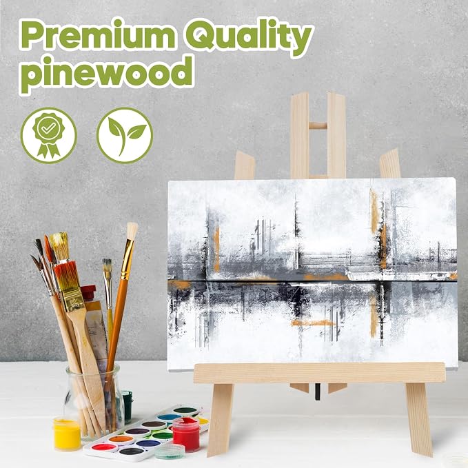 CONDA 6 Pack 11.8" Tabletop Easel, Portable A-Frame Tripod Tabletop Easel Set for Painting Party & Displaying Canvases, Photos, Display Tripod Holder Stand for Students Kids Beginners