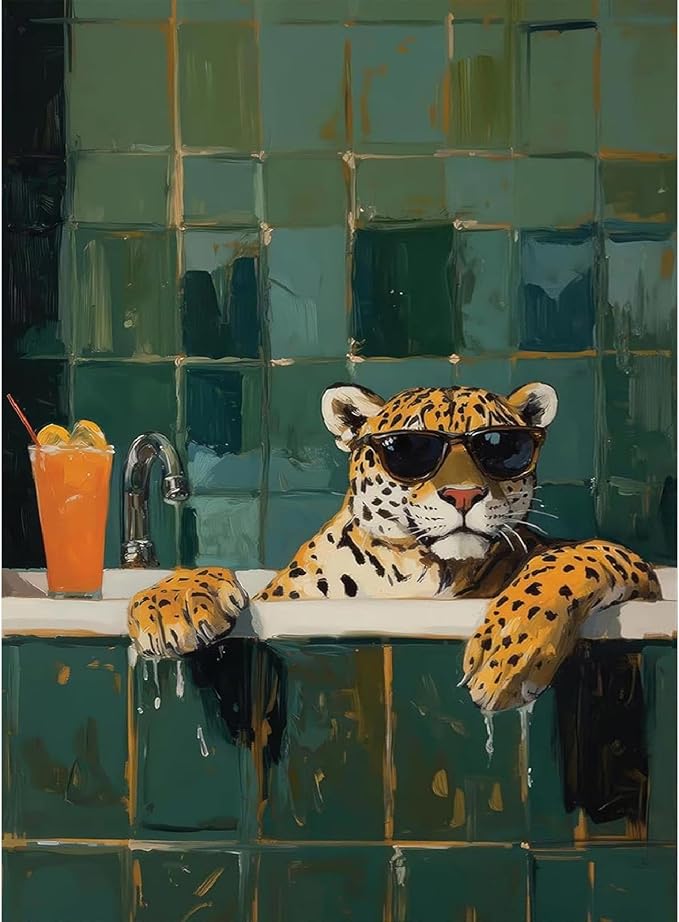Cheetah Diamond Art Kits for Adults, Diamond Painting for Beginner 5D DIY