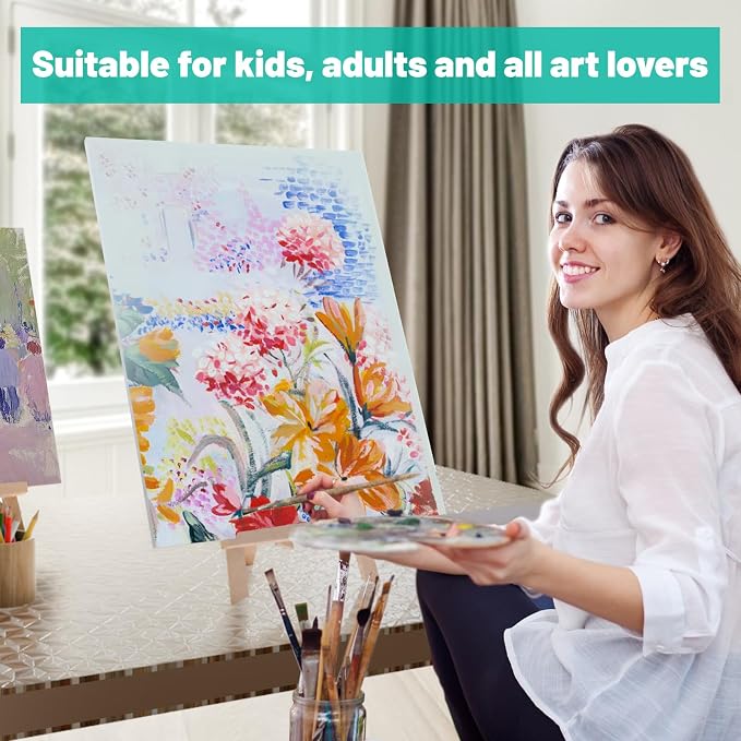 Canvas Boards 2-Pack 16"x20" – Flat Canvas Panels, Primed Polyester | Rigid Flat Panel, Acid-Free Primed Surface, Warp-Resistant Backing, Smooth Painting Texture, Ideal For Acrylic & Oil Painting