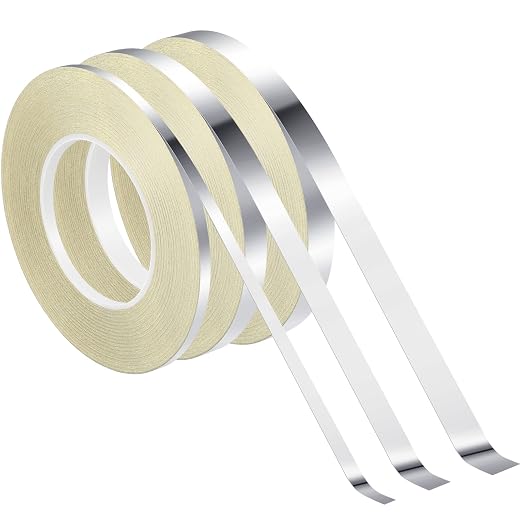 Zonon Silver Washi Tape for Wall Decor Self Adhesive 5/10/15mm