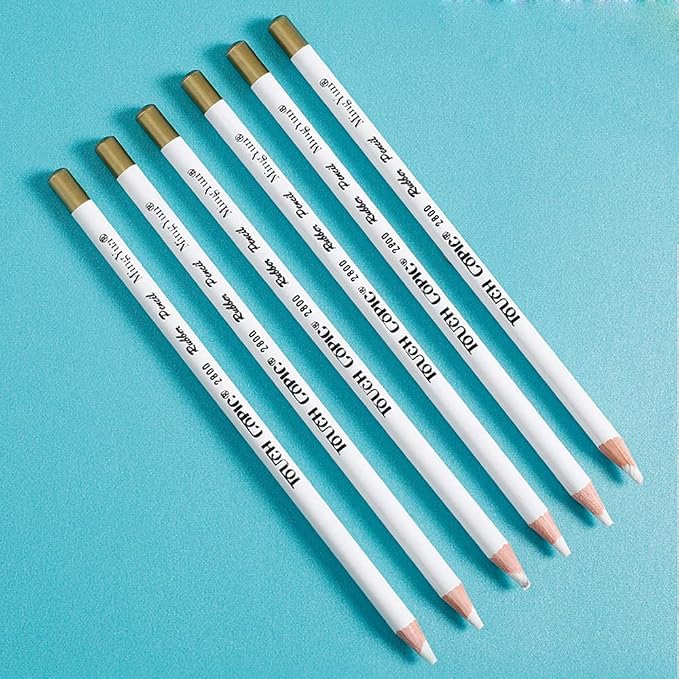 leuapl 6PCS Artist Eraser Pencils Wooden Sketch Highlight Painting Erasing Pen Student Limner