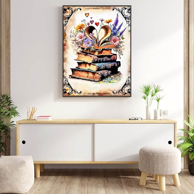 Meothan Diamond Art Kits for Adults Book Diamond Painting Kit 12x16in