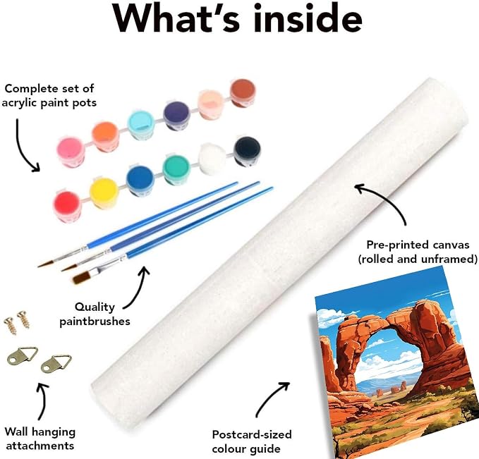 cupmod 6 Packs National Park Paint by Numers Kit for Adults,Landscape Painting by Number Kits on Canvas Without Frame,Landscape Adult Paint by Number Kits for Home Wall Decor 9.8x13.8inch