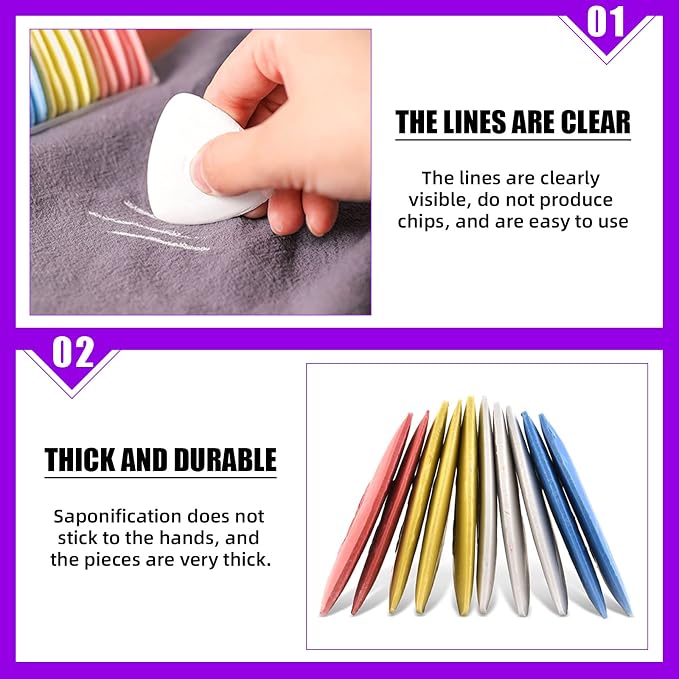 Swpeet 518Pcs Sewing Tools Kit, 10Pcs Professional Tailor's Chalk, 1Pcs Sliding Gauge and 4Pcs Seam Ripper with 500Pcs Quilting Sewing Pins and 2Pcs Snip Scissor Assortment Kit, Thread Remover