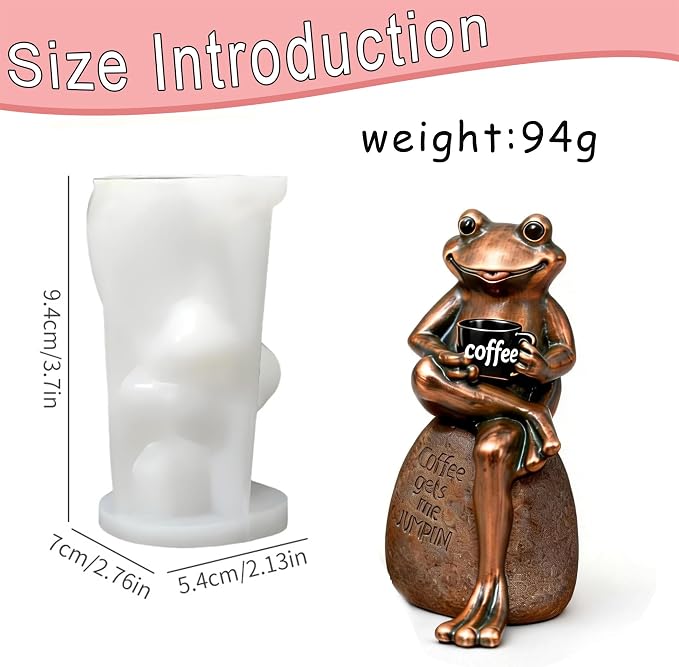 3D Frog Resin Mold, Frog Animal Silicone Molds for Epoxy Resin