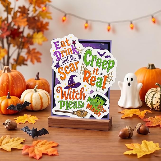 2Pcs Halloween Words Stamps and Dies Set for Card Making | Halloween Theme Clear Stamps and Metal Cutting Dies for Paper Crafting Painting Stencil for DIY Scrapbooking Greeting Card