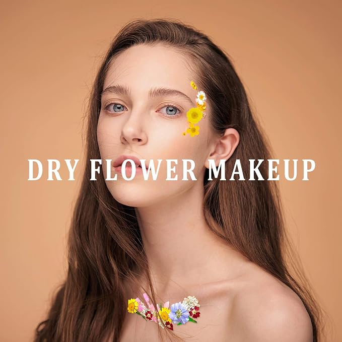 Augshy Dried Pressed Flowers - Real Natural Colorful Dry Flowers for Resin Jewelry Nail Art Craft DIY (Yellow)