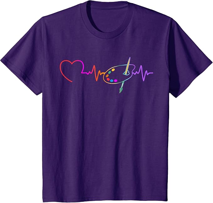 Funny Paint Palette Brush Artist Painter Art Teacher Men Kid T-Shirt