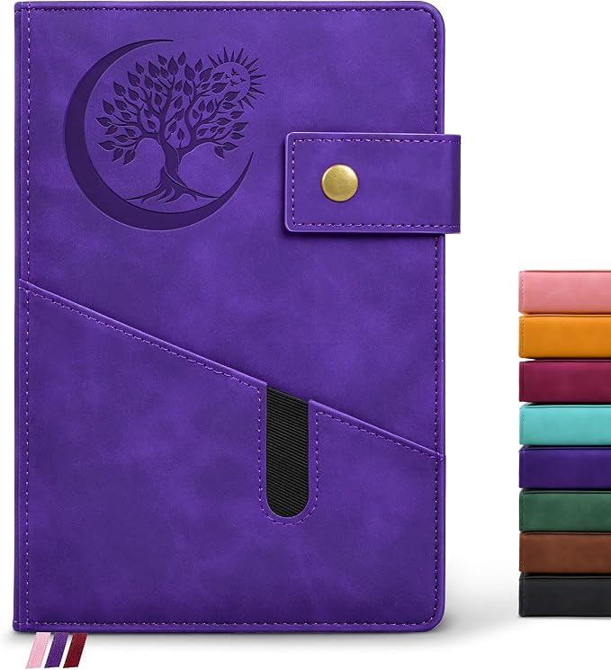 PAIBAS Lined Journal Notebook for Men, A5 Leather Journals for Writing Women, Hardcover Notebooks for Work,School,Note Taking,Travel,Business,Personal daily Diary,200 Page College Ruled (5.9" x 8.4")