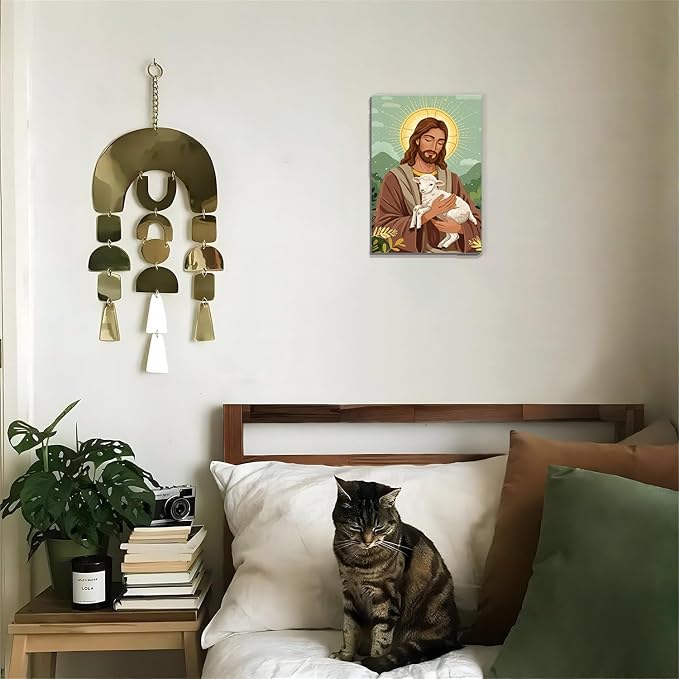 ICYANART Paint by Numbers for Adults Framed, Jesus Number Painting 8x12In
