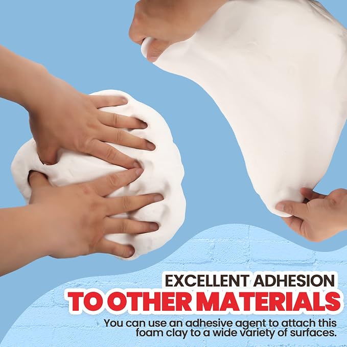 3.3 lbs Moldable Cosplay Foam Clay (White) – High Density and Hiqh Quality for Intricate Designs | Air Dries to Perfection for Cutting with a Knife or Rotary Tool, Sanding or Shaping