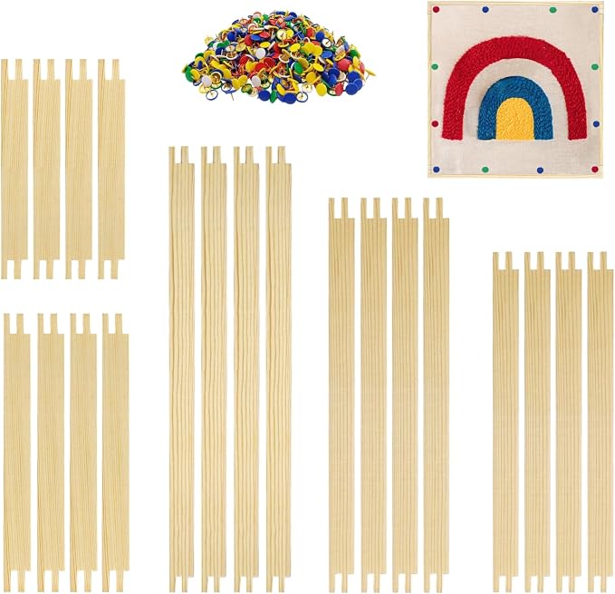 10 Sets Stretcher Bars for Needlework with 100 Pins, 5 Sizes 20PCS