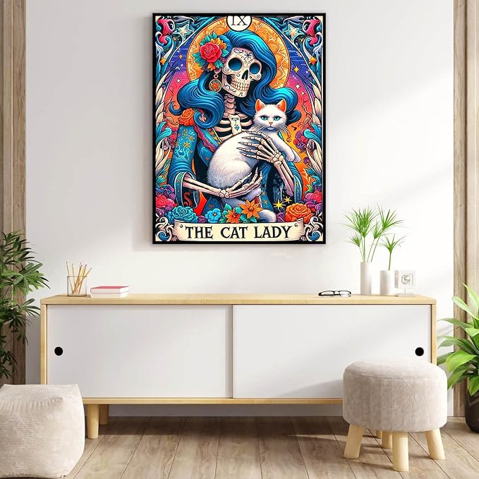 Diamond Art Kits for Adults Gothic Skull Diamond Painting Kit 12x16in