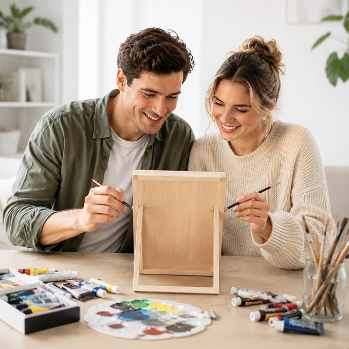 2 PCS Tabletop Easels Easel Stand for Painting Art Easel for Display | DRAWLEX Paint Easel for Canvas Paint Desktop Easel for Painting for Beginners Students