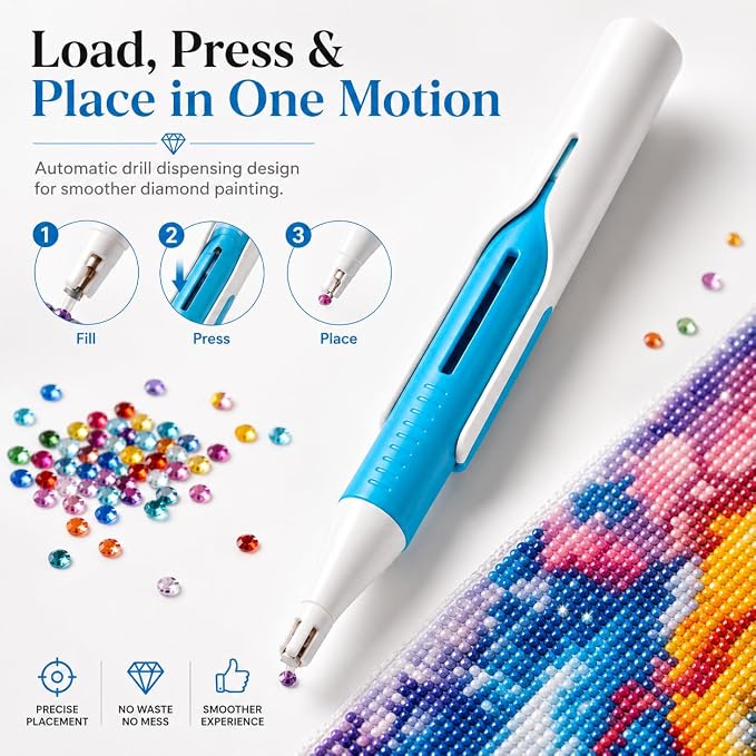 2026 New Automatic Diamond Painting Bead Dispenser for 2.8mm Round Drills (5Pcs * Mix)