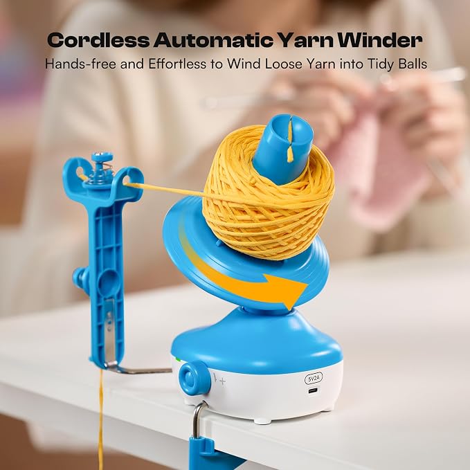 Caydo A1 Pro Cordless Electric Yarn Winder for Effortless Yarn Organization