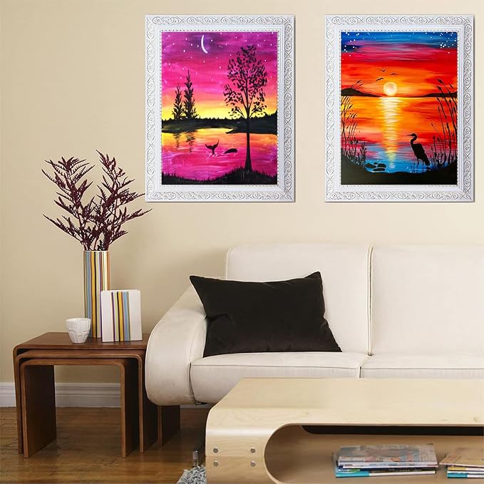 TINY FUN 12 Pack Diamond Painting Kits for Adults 5D Diamond Art Kit Paint by Number for Beginners, DIY Paint with Round Full Drill Diamonds Paintings Gem Art for Home Wall Decor Gift (12X16 Inch
