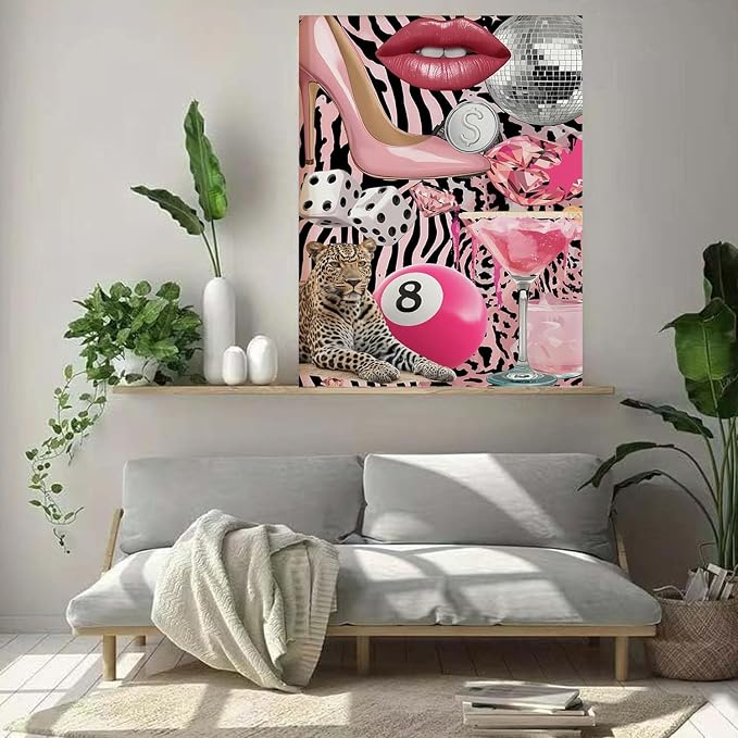 Pink Girly Diamond Art Kits for Adults Diamond Painting Kit for Adult