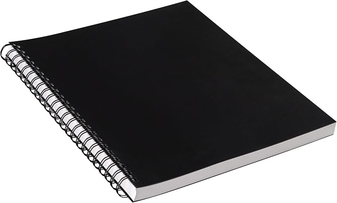 UCreate Poly Cover Sketch Book, Heavyweight, 9" x 12", Black, 75 Sheets | Supports classroom learning, crafts and creative activities