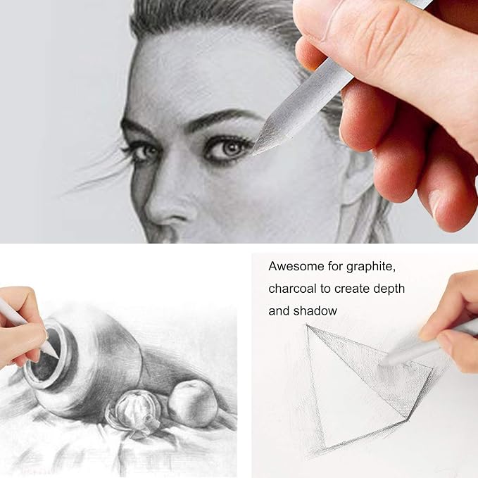 21 Pcs Blending Stumps and Tortillions Paper Art Blenders