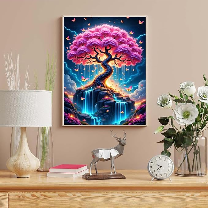 Tree of Life Paint by Numbers Kit for Adults, Paint by Number for Adults | Tree of Life Paint by Numbers for Adults Beginner, Tree Paint by Numbers for Gift Home Wall Decor 16x20 Inch Frameless