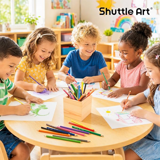 Shuttle Art 576 PCS Colored Pencils Bulk, 12 Colors, Pre-sharpened for Kids | Vibrant Colors, Break-Resistant, Bulk Pack Back to School Supplies for Teachers, Students, Classrooms