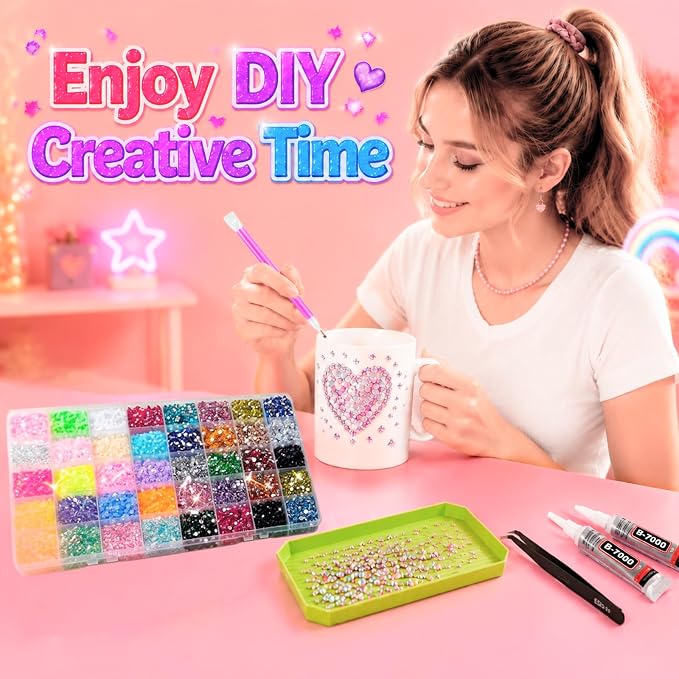 Bedazzling kit 38000Pcs Resin Jelly 40 Non-Repeating Colors 3mm Gems