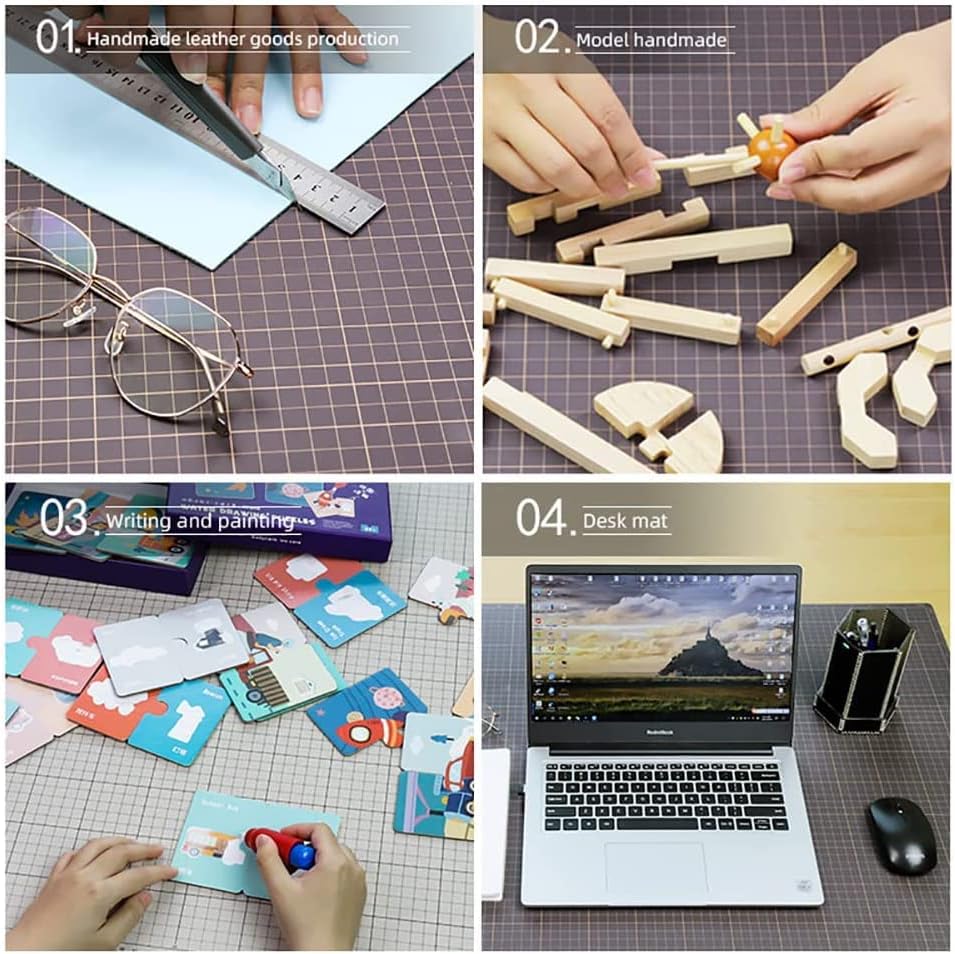 WUTA Self Healing Sewing Mat, Double Sided Non-Slip PVC Cutting Mat A4 Cutting Board for Sewing, Craft, Quilting, Fabric, Scrapbooking Project (9x12inch)