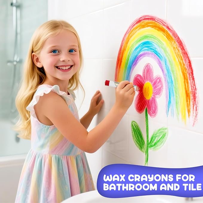 ThEast Jumbo Toddlers Colored Pencils, Thick Chunky Crayons for Children