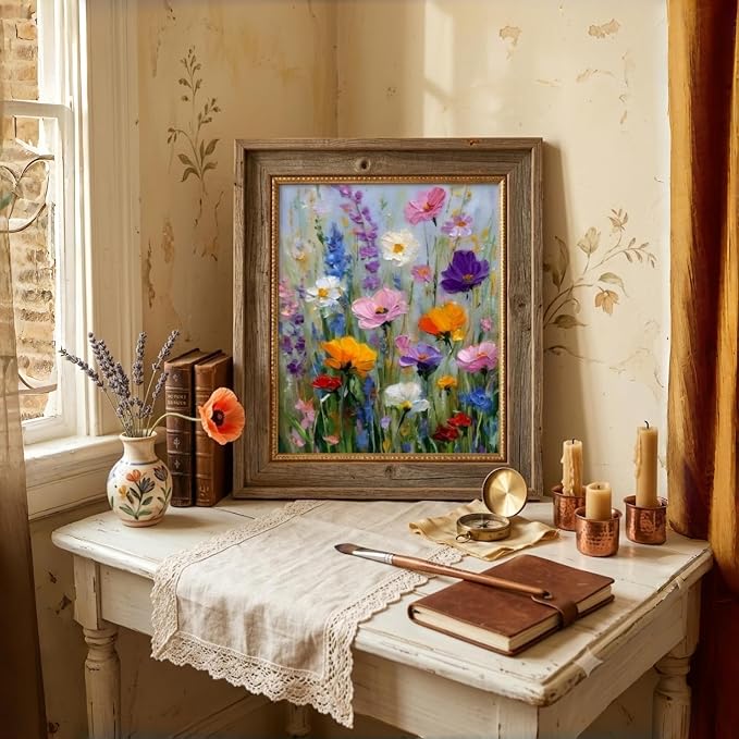 Floral Wildflower Paint by Numbers Kit for Adults Beginner 16X20 inch | Adult Paint by Number Kits on Canvas, DIY Acrylic Oil Easy Painting by Numbers for Home Wall Decor (Without Frame)