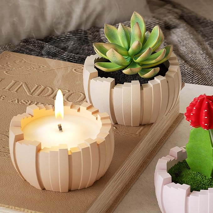 Irregular Jar Resin Mold, Unique Candle Holder Storage Container Silicone Molds for Epoxy Resin, 3D Box Bowl Candle Vessel Jewelry Holder Plant Pot Concrete Gypsum Mold DIY Craft Home Decor
