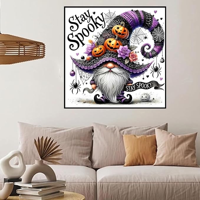 HHMATITS Halloween Diamond Art Kits for Adults 12X12Inch
