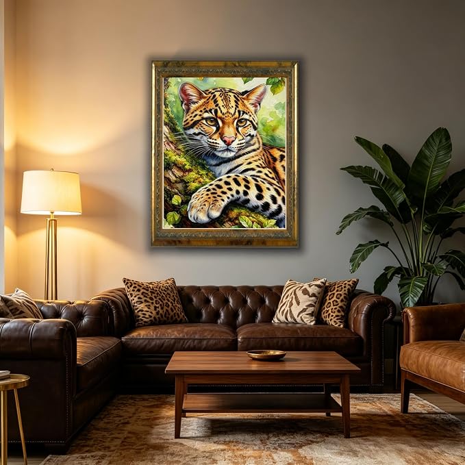 BYGFHLYW 5D Cat Diamond Painting Kit for Adults, Animal Diamond Art Kits | Full Round Drill Gem Painting Paint by Diamonds Relaxing DIY Craft for Home Wall Decor 12x16inch