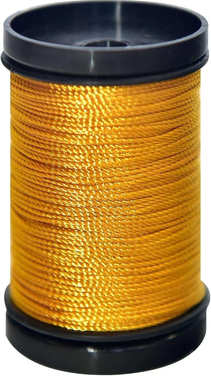30 Yards Heavy Duty Extra Strong Upholstery Nylon Sewing Thread for Machine, Home, Hand, Craft, and Denim Leather，Color：Gold