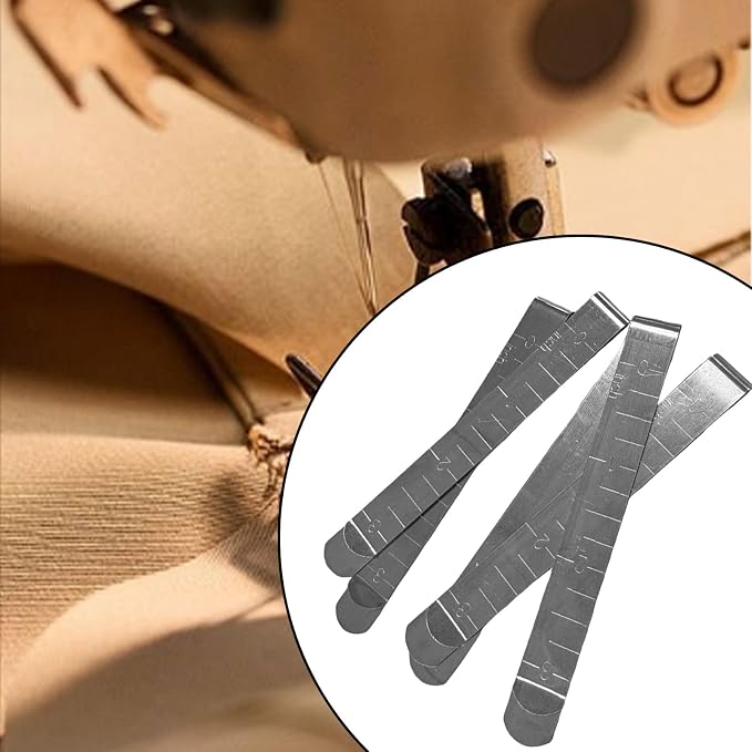 20 Pcs Stainless Steel Sewing Clips with 3-Inch Measurement Ruler – Hemming Tool for Quilting, Sewing, and Pinning Accessories