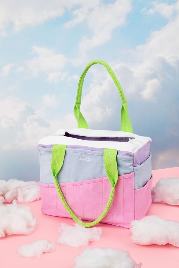 Soolla Studio Bag: Art Supply Storage Organizer & Pottery Tool Bag, Washable Tote, Yarn Bag, Crochet, 30 Pockets, 15+ Colors