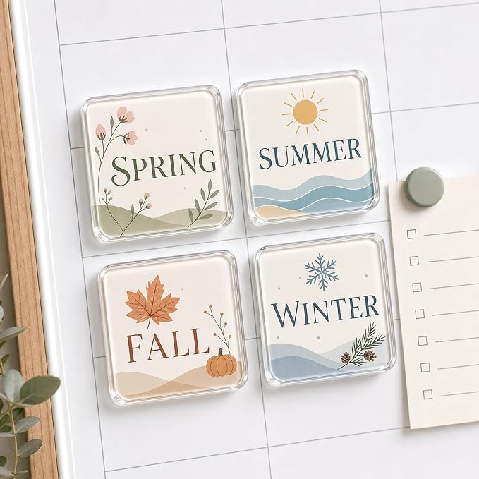 12 Pack Clear Acrylic DIY Fridge Magnets Set, 2"x2" Square Magnetic with Adhesive Backing for Crafts Kitchen Office and Classroom Decoration Magnet Making kit