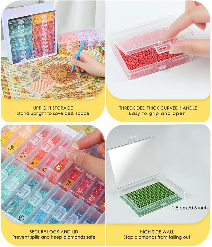 Diamond Art Trays With Lids, 20PCS Diamond Painting Trays, Gift Box