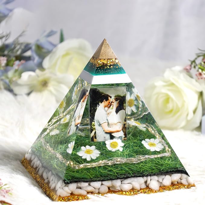 LET'S RESIN Pyramid Molds for Resin,Large Silicone Pyramid Molds,Silicone Resin Molds for DIY Memorial Gifts, Jewelry,Great for Paperweight, Home Decoration(Height:15cm/5.9inch)