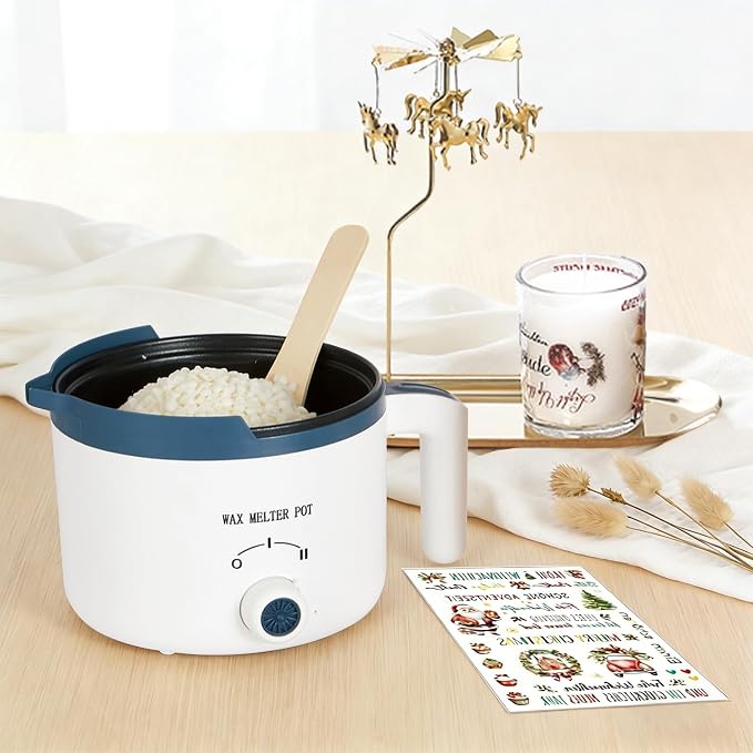 Scented Candle Making Kit with Wax Melting Pot and Candle Spinning Holder | DIY Candle Maker Set for Adult Glass Jars with Soy Wax, Essential Oil, Dyes to Make Your Own Candles
