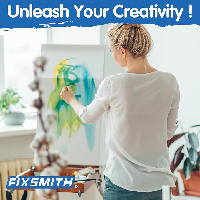 FIXSMITH Stretched White Blank Canvas - 10x20 Inch, 5 Pack,Primed Large Canvas,100% Cotton,5/8 Inch Profile of Super Value Pack for Acrylics,Oils & Other Painting Media