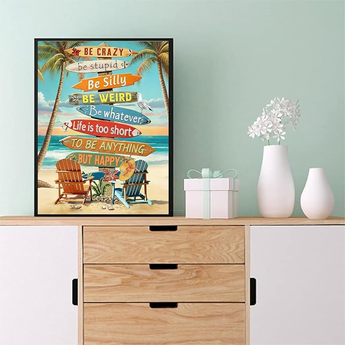 Beach Diamond Painting Kits for Adults - Landscape Diamond Art for Adults