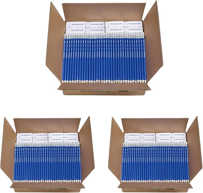 STAEDTLER Norica #2 HB Pencils, 432 Pencils + 36 Erasers, 3 Pack