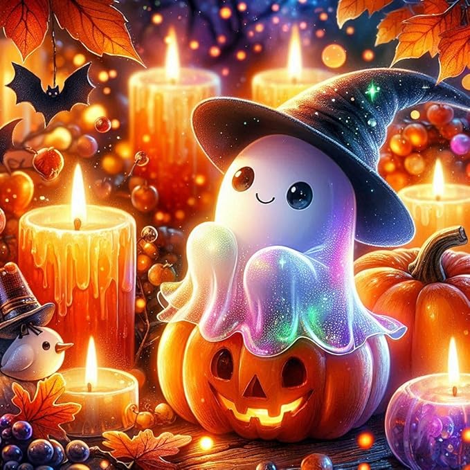 Benjenes Halloween Ghost Diamond Art Kits for Adults, Diamond Painting Kits