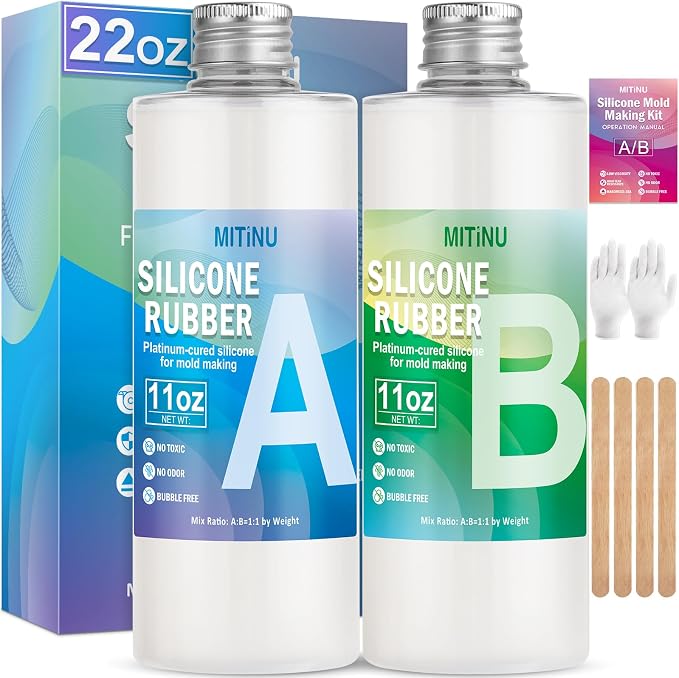 Silicone Mold Making Kit, 22oz 15A Elastic Liquid Silica Gel