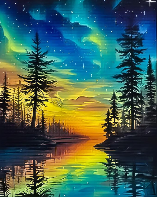 Paint by Numbers Kit for Adults, Starry Tree Adult Paint by Number Kits | Acrylic Paint by Number Canvas for Adult Beginners, Home Wall Art Decor,Unframed, 16X20 inch