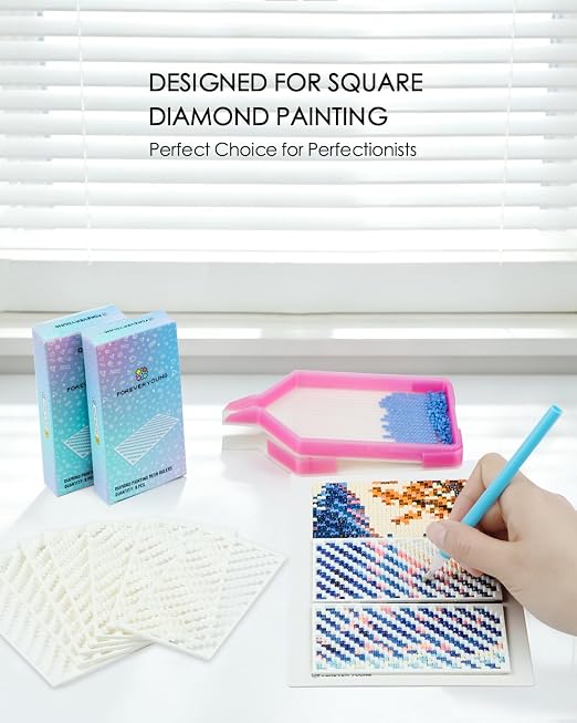Foreveryoung Diamond Painting Zigzag Rulers, 9 PCS Tools for Square Kits