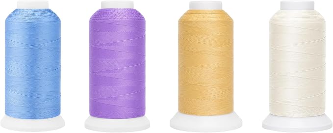 Mandala Crafts Pastel Tex 90 Polyester Heavy Duty Thread for Upholstery | 1500x4 Yds T90 UV Resistant Strong Thread for Leather Sewing, Marine, Drapery, Jeans, Hair Weaving & Extension, Outdoor