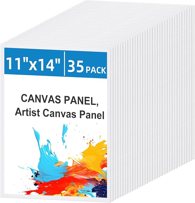 35 Pack 11 x 14 Inch Canvas Boards for Painting Pre-Primed Paint Canvas